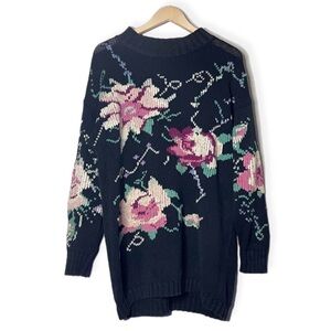 Nordstrom Vintage Cottage Gothic Floral Sweater